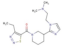 2-(2-{1-[(4-ethyl-1,2,3-thiadiazol-5-yl)carbonyl]piperidin-3-yl}-1H-imidazol-1-yl)-N,N-dimethylethanamine