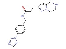 3-(4,5,6,7-tetrahydropyrazolo[1,5-a]pyrazin-2-yl)-N-[4-(1H-1,2,4-triazol-1-yl)benzyl]propanamide hydrochloride