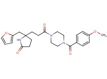 5-(2-furylmethyl)-5-{3-[4-(4-methoxybenzoyl)-1-piperazinyl]-3-oxopropyl}-2-pyrrolidinone