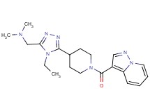 ({4-ethyl-5-[1-(pyrazolo[1,5-a]pyridin-3-ylcarbonyl)piperidin-4-yl]-4H-1,2,4-triazol-3-yl}methyl)dimethylamine