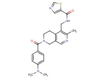 N-({7-[4-(dimethylamino)benzoyl]-3-methyl-5,6,7,8-tetrahydro-2,7-naphthyridin-4-yl}methyl)-1,3-thiazole-5-carboxamide