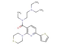 N-[2-(diethylamino)ethyl]-N-ethyl-6-(2-thienyl)-2-(4-thiomorpholinyl)nicotinamide