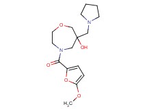 4-(5-methoxy-2-furoyl)-6-(pyrrolidin-1-ylmethyl)-1,4-oxazepan-6-ol