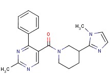 2-methyl-5-{[3-(1-methyl-1H-imidazol-2-yl)-1-piperidinyl]carbonyl}-4-phenylpyrimidine