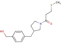 [4-({1-[3-(methylthio)propanoyl]pyrrolidin-3-yl}methyl)phenyl]methanol