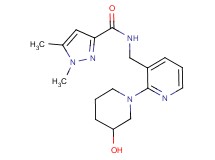 N-{[2-(3-hydroxy-1-piperidinyl)-3-pyridinyl]methyl}-1,5-dimethyl-1H-pyrazole-3-carboxamide