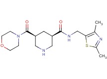 (3R*,5S*)-N-[(2,4-dimethyl-1,3-thiazol-5-yl)methyl]-5-(morpholin-4-ylcarbonyl)piperidine-3-carboxamide