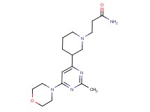 3-{3-[2-methyl-6-(4-morpholinyl)-4-pyrimidinyl]-1-piperidinyl}propanamide
