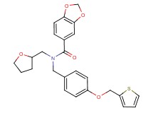 N-(tetrahydro-2-furanylmethyl)-N-[4-(2-thienylmethoxy)benzyl]-1,3-benzodioxole-5-carboxamide