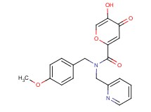 5-hydroxy-N-(4-methoxybenzyl)-4-oxo-N-(2-pyridinylmethyl)-4H-pyran-2-carboxamide trifluoroacetate (salt)