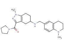 1-methyl-N-[(1-methyl-1,2,3,4-tetrahydro-6-quinolinyl)methyl]-3-(1-pyrrolidinylcarbonyl)-4,5,6,7-tetrahydro-1H-indazol-5-amine