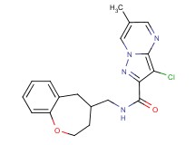 3-chloro-6-methyl-N-(2,3,4,5-tetrahydro-1-benzoxepin-4-ylmethyl)pyrazolo[1,5-a]pyrimidine-2-carboxamide