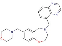 7-(4-morpholinylmethyl)-4-(5-quinoxalinylmethyl)-2,3,4,5-tetrahydro-1,4-benzoxazepine