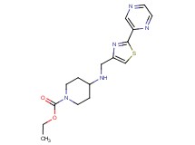 ethyl 4-{[(2-pyrazin-2-yl-1,3-thiazol-4-yl)methyl]amino}piperidine-1-carboxylate