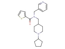 N-[(1-cyclopentyl-4-piperidinyl)methyl]-N-(3-pyridinylmethyl)-2-thiophenecarboxamide