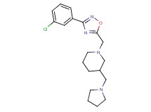 1-{[3-(3-chlorophenyl)-1,2,4-oxadiazol-5-yl]methyl}-3-(1-pyrrolidinylmethyl)piperidine