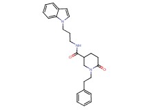 N-[3-(1H-indol-1-yl)propyl]-6-oxo-1-(2-phenylethyl)-3-piperidinecarboxamide