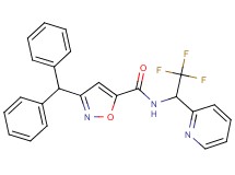 3-(diphenylmethyl)-N-[2,2,2-trifluoro-1-(2-pyridinyl)ethyl]-5-isoxazolecarboxamide