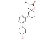 7-[6-(4-hydroxy-1-piperidinyl)-4-pyrimidinyl]-3-methyl-1-oxa-3,7-diazaspiro[4.5]decan-2-one