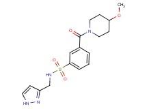 3-[(4-methoxypiperidin-1-yl)carbonyl]-N-(1H-pyrazol-3-ylmethyl)benzenesulfonamide