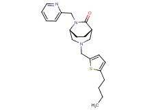 (1S*,5R*)-3-[(5-butyl-2-thienyl)methyl]-6-(2-pyridinylmethyl)-3,6-diazabicyclo[3.2.2]nonan-7-one