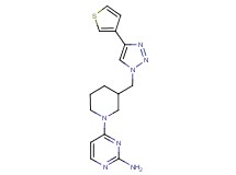 4-(3-{[4-(3-thienyl)-1H-1,2,3-triazol-1-yl]methyl}-1-piperidinyl)-2-pyrimidinamine trifluoroacetate