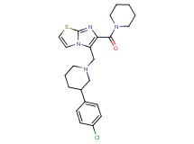 5-{[3-(4-chlorophenyl)-1-piperidinyl]methyl}-6-(1-piperidinylcarbonyl)imidazo[2,1-b][1,3]thiazole