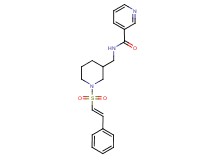 N-[(1-{[(E)-2-phenylvinyl]sulfonyl}-3-piperidinyl)methyl]nicotinamide