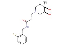3-[(3S*,4R*)-3,4-dihydroxy-4-methylpiperidin-1-yl]-N-(2-fluorobenzyl)propanamide