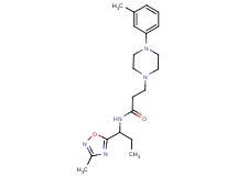 N-[1-(3-methyl-1,2,4-oxadiazol-5-yl)propyl]-3-[4-(3-methylphenyl)-1-piperazinyl]propanamide