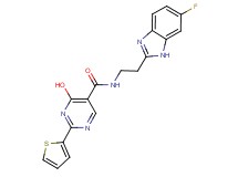 N-[2-(6-fluoro-1H-benzimidazol-2-yl)ethyl]-4-hydroxy-2-(2-thienyl)pyrimidine-5-carboxamide
