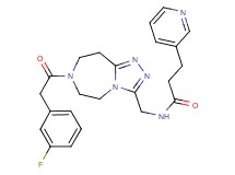 N-({7-[(3-fluorophenyl)acetyl]-6,7,8,9-tetrahydro-5H-[1,2,4]triazolo[4,3-d][1,4]diazepin-3-yl}methyl)-3-(3-pyridinyl)propanamide