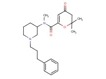 N,2,2-trimethyl-4-oxo-N-[1-(3-phenylpropyl)-3-piperidinyl]-3,4-dihydro-2H-pyran-6-carboxamide