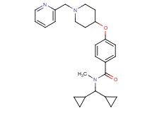 N-(dicyclopropylmethyl)-N-methyl-4-{[1-(2-pyridinylmethyl)-4-piperidinyl]oxy}benzamide