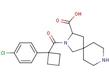 2-{[1-(4-chlorophenyl)cyclobutyl]carbonyl}-2,8-diazaspiro[4.5]decane-3-carboxylic acid