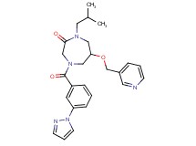 1-isobutyl-4-[3-(1H-pyrazol-1-yl)benzoyl]-6-(3-pyridinylmethoxy)-1,4-diazepan-2-one