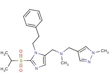 1-[2-(isopropylsulfonyl)-1-(2-phenylethyl)-1H-imidazol-5-yl]-N-methyl-N-[(1-methyl-1H-pyrazol-4-yl)methyl]methanamine