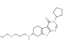 3-cyclopentyl-7-[(3-ethoxypropyl)amino]-5,6,7,8-tetrahydro[1]benzothieno[2,3-d]pyrimidin-4(3H)-one