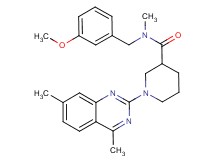 1-(4,7-dimethyl-2-quinazolinyl)-N-(3-methoxybenzyl)-N-methyl-3-piperidinecarboxamide