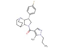 (2R*,3R*,6R*)-3-(4-fluorophenyl)-5-[(5-methyl-1-propyl-1H-pyrazol-4-yl)carbonyl]-1,5-diazatricyclo[5.2.2.0~2,6~]undecane