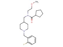 N-{[1-(2-fluorobenzyl)-4-piperidinyl]methyl}-N-(2-methoxyethyl)cyclopentanecarboxamide