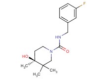 (4S*)-N-(3-fluorobenzyl)-4-hydroxy-3,3,4-trimethylpiperidine-1-carboxamide