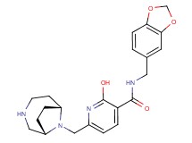 N-(1,3-benzodioxol-5-ylmethyl)-6-[rel-(1S,6R)-3,9-diazabicyclo[4.2.1]non-9-ylmethyl]-2-hydroxynicotinamide