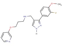 N-{[3-(3-fluoro-4-methoxyphenyl)-1H-pyrazol-4-yl]methyl}-3-(3-pyridinyloxy)-1-propanamine