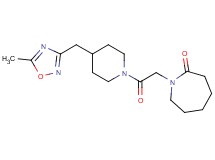 1-(2-{4-[(5-methyl-1,2,4-oxadiazol-3-yl)methyl]piperidin-1-yl}-2-oxoethyl)azepan-2-one