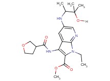 methyl 1-ethyl-5-[(2-hydroxy-1,2-dimethylpropyl)amino]-3-[(tetrahydro-3-furanylcarbonyl)amino]-1H-pyrrolo[2,3-b]pyridine-2-carboxylate