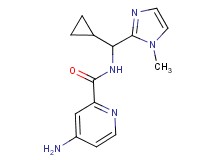 4-amino-N-[cyclopropyl(1-methyl-1H-imidazol-2-yl)methyl]pyridine-2-carboxamide