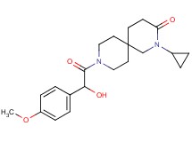 2-cyclopropyl-9-[hydroxy(4-methoxyphenyl)acetyl]-2,9-diazaspiro[5.5]undecan-3-one