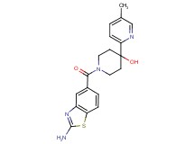 1-[(2-amino-1,3-benzothiazol-5-yl)carbonyl]-4-(5-methylpyridin-2-yl)piperidin-4-ol