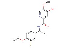 N-[1-(4-ethoxy-3-fluorophenyl)ethyl]-4-hydroxy-5-methoxy-2-pyridinecarboxamide